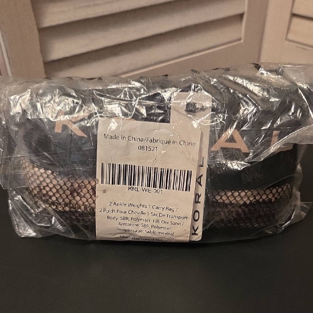 Koral Ankle Weights in Black and Sand Mesh